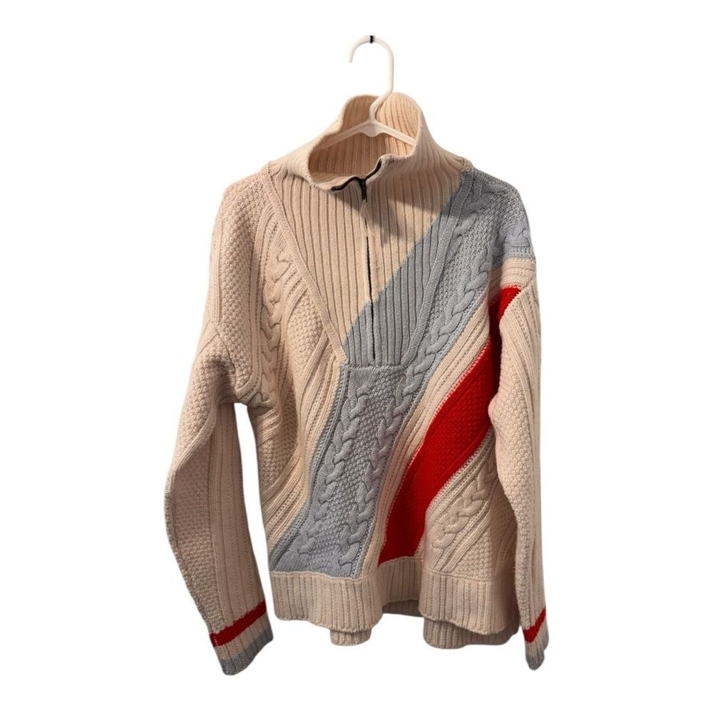 Solid & Striped The Adriana Half-Zip Pullover Sweater Multicolor – Size M